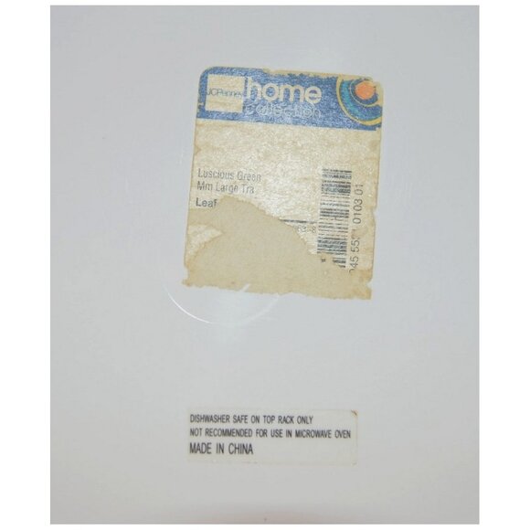 Lot of 2 Leaf Pattern "Luscious Green" Serving Tray Plastic ~18-3/4" L JC Penney - Picture 4 of 4